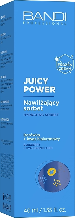 Feuchtigkeitsspendendes Gesichtssorbet - Bandi Professional Juicy Power Hydrating Sorbet Blueberry + Hyaluronic Acid  — Bild N2