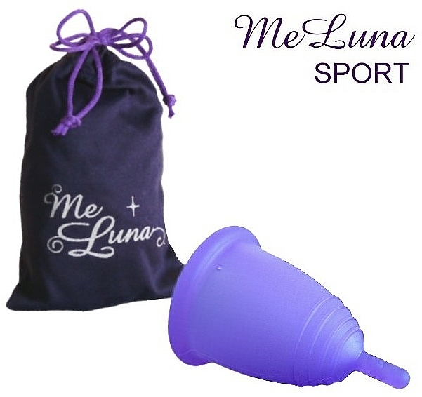 Menstruationstasse mit Bein Größe XL violett - MeLuna Sport Menstrual Cup — Bild N1