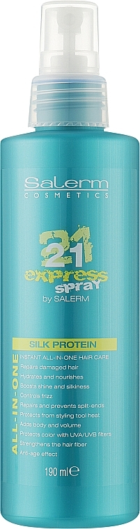 Haarspülung-Spray mit Keratin und Seidenproteinen ohne Ausspülen - Salerm Salerm 21 express Spray All-in-One