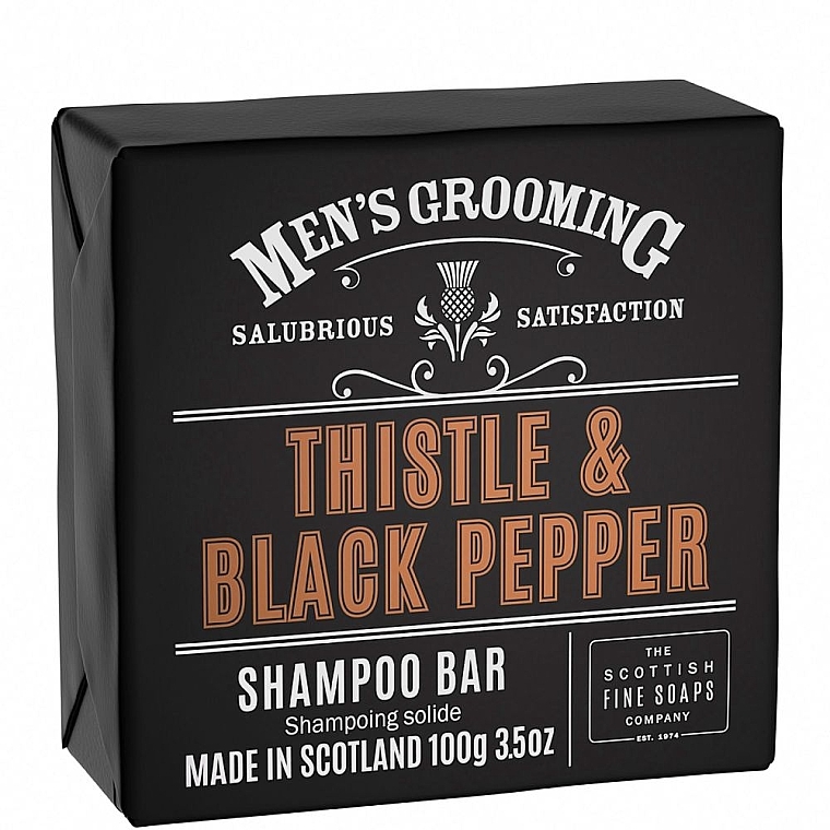 Scottish Fine Soaps MG Thistle & Black Pepper Shampoo Bar Wrapped  - Haarshampoo — Bild N1