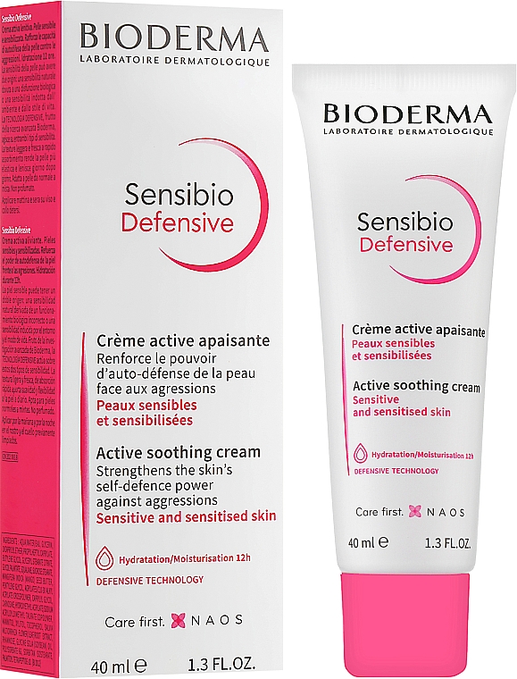 Leichte Creme für empfindliche Haut - Bioderma Sensibio Defensive Active Soothing Cream — Bild N2