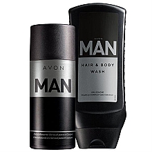 Düfte, Parfümerie und Kosmetik Avon Man - Duftset (Deospray 150ml + Duschgel 250ml)