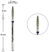 Diamant-Nagelfräser Tornado 244LX 021B 2,1 mm blau - Tufi Profi Premium — Bild N1