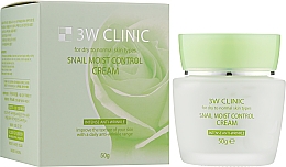 Feuchtigkeitsspendende Gesichtscreme mit Schneckenschleim - 3W Clinic Snail Moist Control Cream — Bild N2