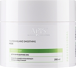 Straffende und glättende Gesichtsmaske mit weißem Ton und Zink - APIS Professional Tightening And Smoothing Mask — Bild N1