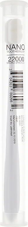 Zahnbürste Nano, 22000 Mikroborsten, 18 cm, weiß - Cocogreat Nano Brush — Bild N1