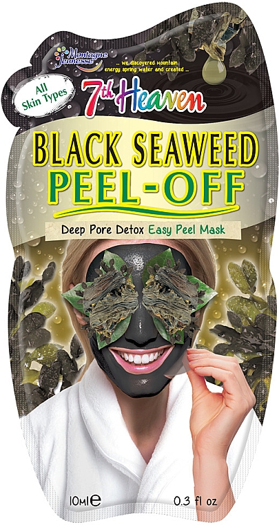 Peel-Off Maske für das Gesicht mit Schwarzalgen - 7th Heaven Black Seaweed Peel Off Mask — Bild N1