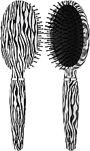 Massage-Haarbürste oval Zebra 10 Reihen - Titania — Bild N1