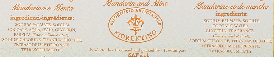 Naturseife mit Mandarine und Minze - Saponificio Artigianale Fiorentino Tangerine & Mint Soap — Bild N2