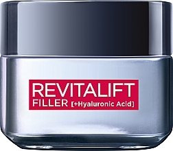 Düfte, Parfümerie und Kosmetik Anti-Aging Tagescreme mit Faltenauffüll-Effekt - L'Oreal Paris Revitalift Filler Hyaluronic Acid Day Cream