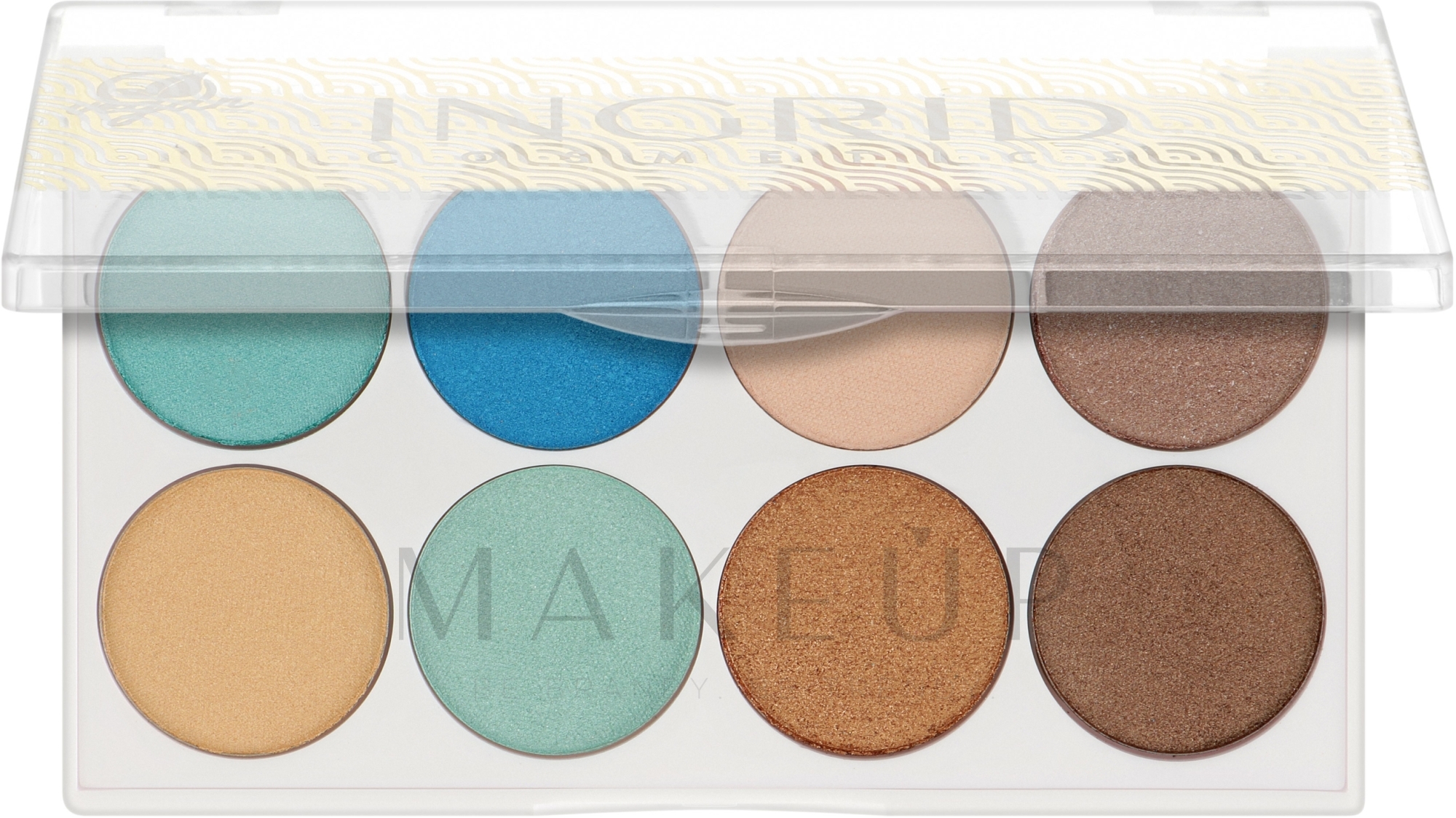 Lidschattenpalette - Ingrid Cosmetics Bali Eyeshadows Palette — Bild Blue Lagoon