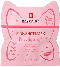 Düfte, Parfümerie und Kosmetik Porenverfeinernde Tuchmaske für das Gesicht - Erborian Pink Shot Mask