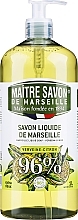Marseiller Flüssigseife mit Eisenkraut und Zitrone - Maitre Savon De Marseille Savon Liquide De Marseille Verbena & lemon Liquid Soap — Bild N1