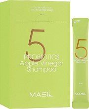 Mildes sulfatfreies Shampoo mit Pfropfen und Apfelessig - Masil 5 Probiotics Apple Vinegar Shampoo (prybka) — Bild N2