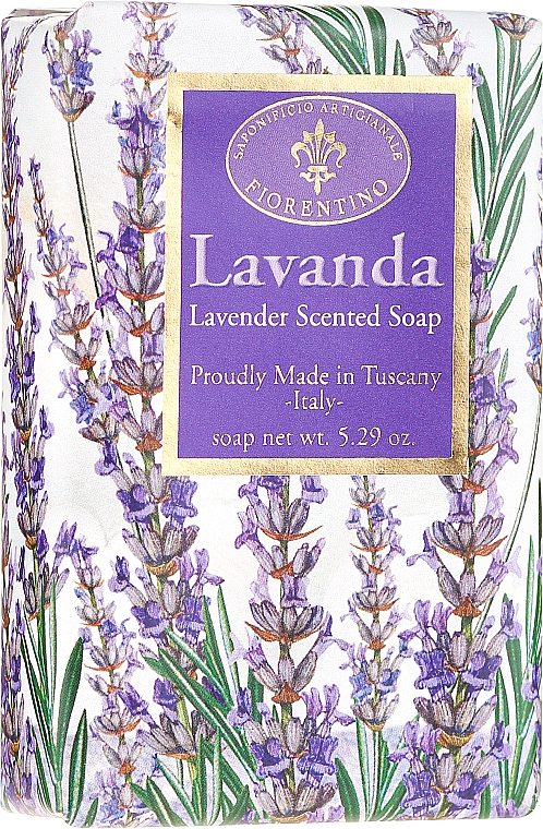 Naturseife mit Lavandelduft - Saponificio Artigianale Fiorentino Masaccio Lavender Soap — Bild N1