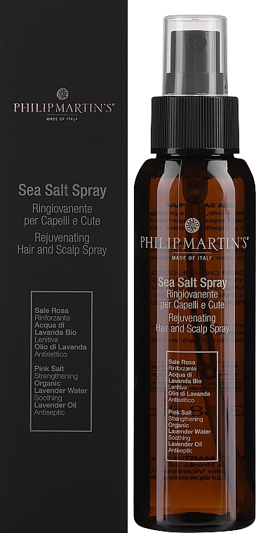 Beruhigendes und regenerierendes Haar- und Kopfhautspray mit Meersalz und Lavendelextrakt - Philip Martin's Sea Salt Spray — Bild N2