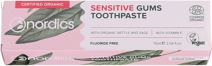 Zahnpasta mit Vitamin E für empfindliche Zähne - Nordics Sensitive Gums Toothpaste — Bild N1