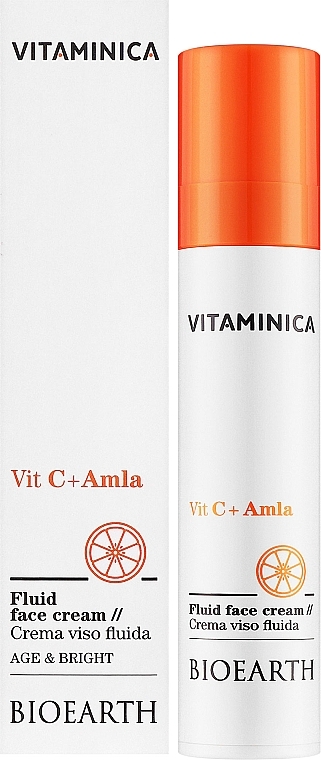 Haarcreme-Fluid für alle Hauttypen - Bioearth Vitaminica Vit C + Amla Fluid Face Cream  — Bild N2