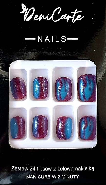 Quadratische Nagelspitzen, 24 Stück - Deni Carte Nails 7011 — Bild N1