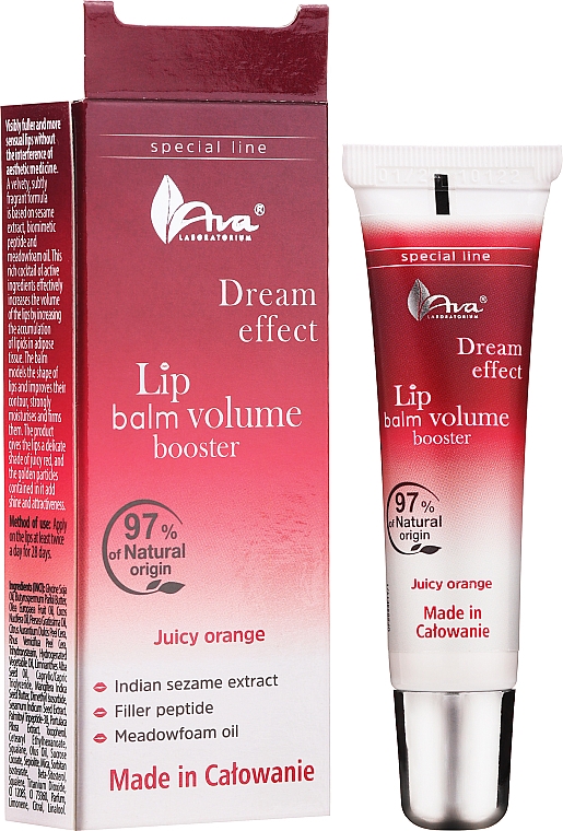 Lippenbalsam mit Süßkirschgeschmack für mehr Volumen - AVA Laboratorium Dream Effect Lip Balm Volume Booster — Bild N1