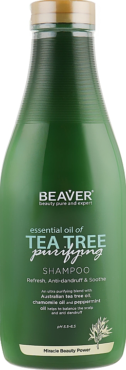 Shampoo für fettiges Haar mit Teebaumöl - Beaver Professional Essential Oil Of Tea Tree Shampoo — Bild N5