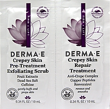 Düfte, Parfümerie und Kosmetik Set (Probe) - Derma E Crepey Skin (scrub/10ml + treatment/10ml)