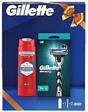 Set - Gillette Mach3 + Old Spice (razor/1pc + sh/gel/250ml + cassette/2pcs) — Bild N1