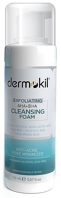 Peeling-Schaum mit Niacinamid für das Gesicht - Dermokil Exfoliating AHA+BHA Cleansing Foam — Bild N1