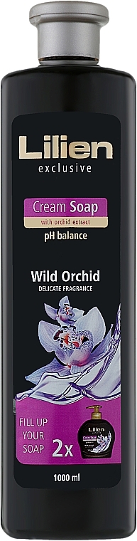 Flüssige Cremeseife "Wilde Orchidee" - Lilien Wild Orchid Cream Soap (Austauschbare Flasche) — Bild N1