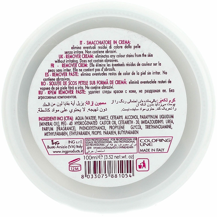 Creme zur Entfernung von Farbflecken - ING Professional Color Remover Cream — Bild N4