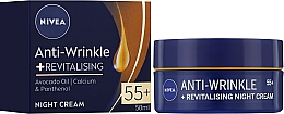Revitalisierende Anti-Falten Nachtcreme mit Avocadoöl, Panthenol und Kalzium 55+ - NIVEA Anti-Wrinkle Revitalizing Night Cream 55+ — Bild N2