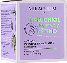 Düfte, Parfümerie und Kosmetik Anti-Aging Nachtcreme mit Vitamin A und E - Miraculum Bakuchiol Botanique Retino Anti-Age Cream