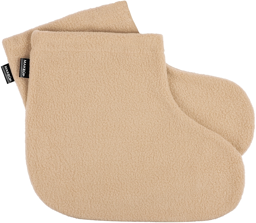 Kosmetiksocken für die Paraffintherapie Luxe Spa beige - MAKEUP Thick Paraffin Wax Booties Therapy Spa Beige — Bild N2