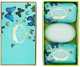 Düfte, Parfümerie und Kosmetik Seifen-Set mit Zuckerrohr und Zitronengras - Portus Cale Butterflies Soap Set (Seife 3x150g)