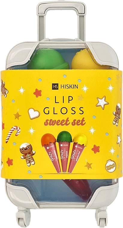 HiSkin Lip Gloss Sweet Set (Lipgloss /3x6 ml + Kosmetiktasche /1 St.) - Gesichtspflegeset — Bild N1