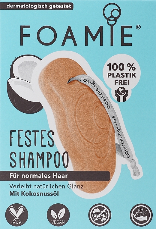 Festes Shampoo für natürlichen Glanz mit Kokosnussöl - Foamie Shake Your Coconuts Shampoo Bar — Bild N1
