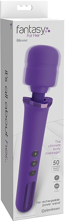 Vibrierendes Massagegerät violett - Pipedream Fantasy For Her Rechargeable Power Wand — Bild N1