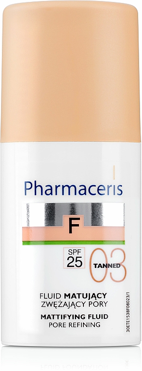 Mattierende Foundation zur Porenverfeinerung SPF 25 - Pharmaceris F Mattifying Fluid Pore Refining SPF 25