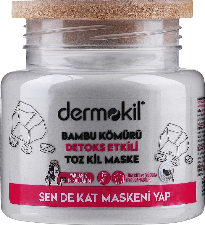Tonerdemaske mit Aktivkohlepulver - Dermokil Charcoal Powder Clay Mask — Bild N1