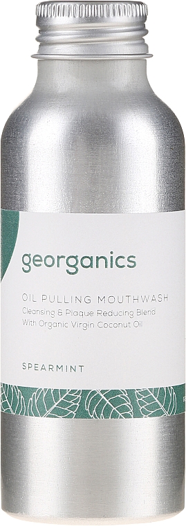 Mundziehöl mit Kokosöl und ätherischem Speerminzöl - Georganics Spearmint Mouthwash — Bild N2
