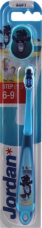 Kinderzahnbürste weich Step by Step 6-9 Jahre hellblau - Jordan — Bild N2