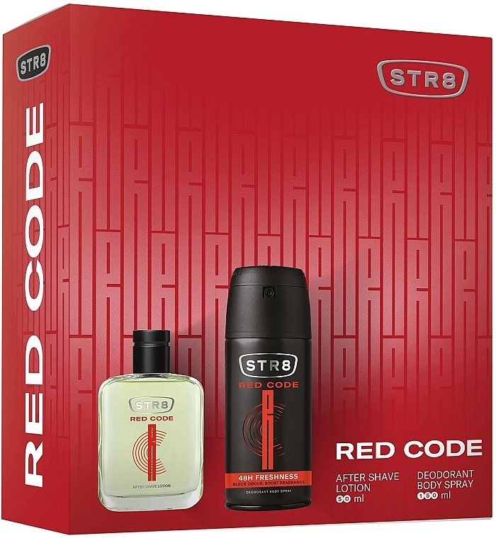 STR8 Red Code - Duftset (After Shave Lotion 50ml + Körperspray 150ml) — Bild N1