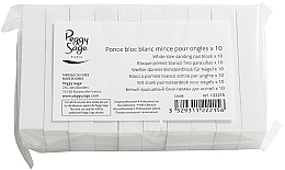Düfte, Parfümerie und Kosmetik Weißer dünner Bimsteinblock für Nägel, 10 St. - Peggy Sage Slim Sanding Block for Nails