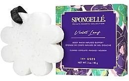 Düfte, Parfümerie und Kosmetik Wiederverwendbarer Duschschwamm aus Schaumstoff lila Blatt - Spongelle Private Reserve Collection Violet Leaf
