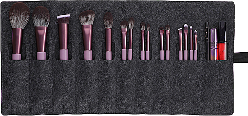 Make-up Pinselset 15-tlg. - Eigshow Beauty Eigshow Makeup Brush Kit In Gift Box Smoke Purple — Bild N3