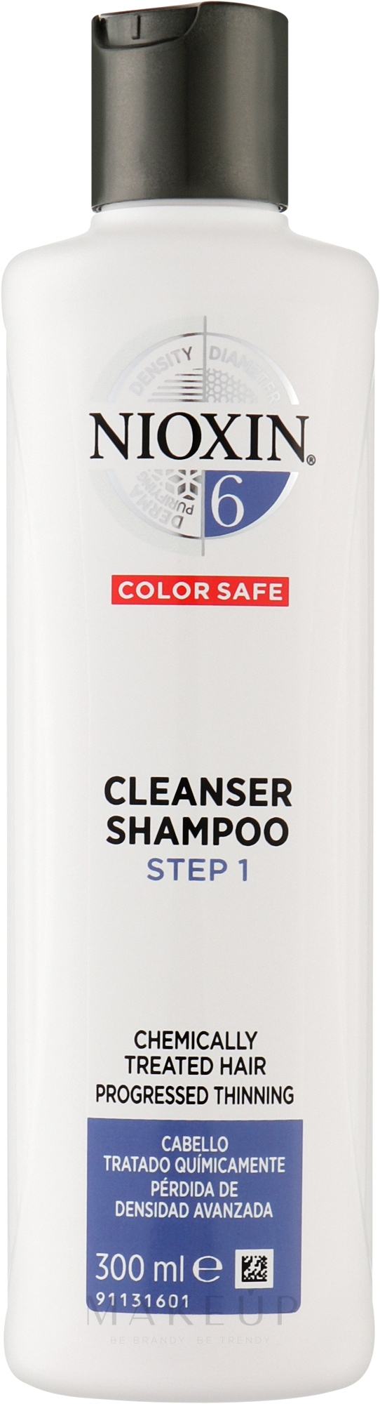 Reinigungsshampoo für behandeltes Haar - Nioxin Thinning Hair System 6 Cleanser Shampoo — Bild 300 ml