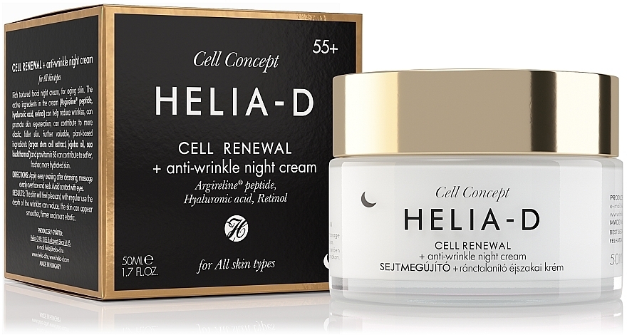 Anti-Falten Nachtcreme für das Gesicht 55+ - Helia-D Cell Concept Cream — Bild N2