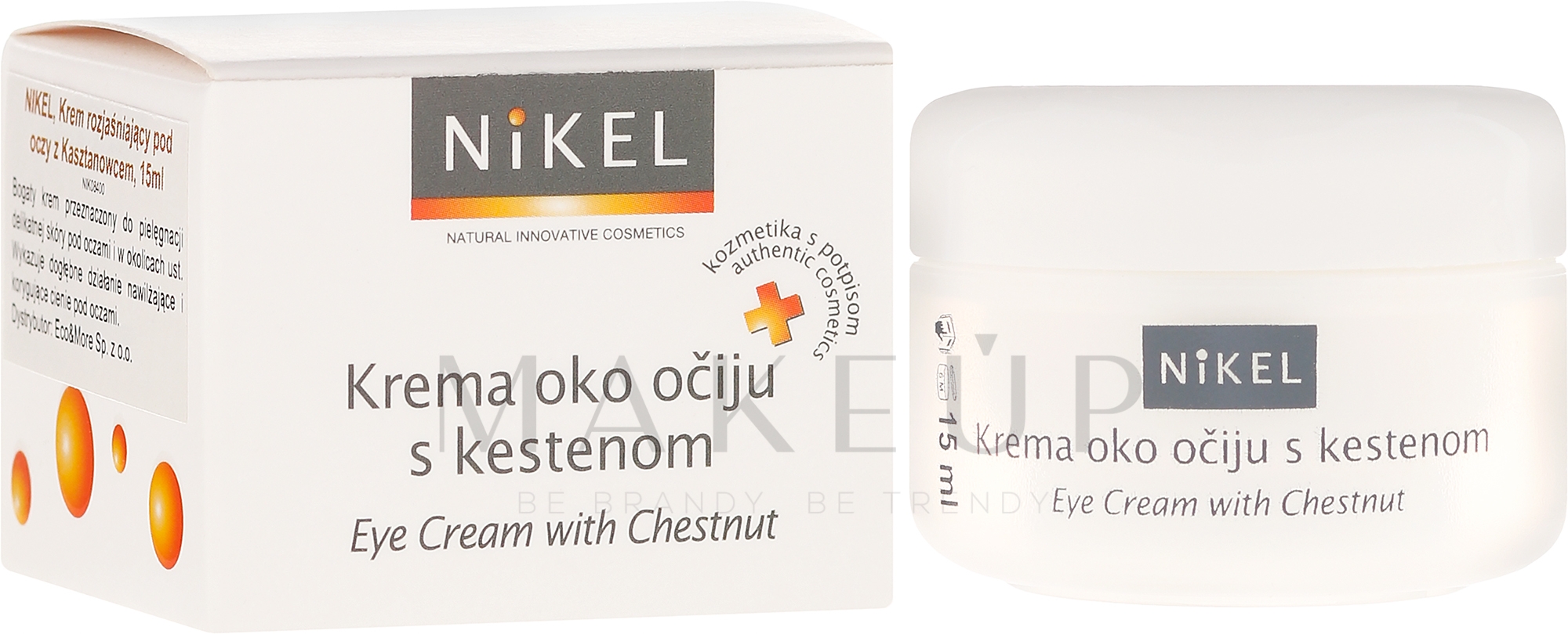 Aufhellende Augencreme mit Kastanie - Nikel Eye Cream with Chestnut — Bild 15 ml