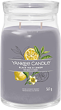 Duftkerze im Glas Black Tea & Lemon mit 2 Dochten - Yankee Candle Singnature — Bild N1