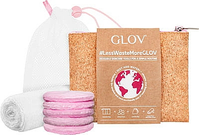Set - Glov #Less Waste More (Handtuch 1St. + Gesichtspads 5psc + Tasche + Wäschesack) — Bild N1